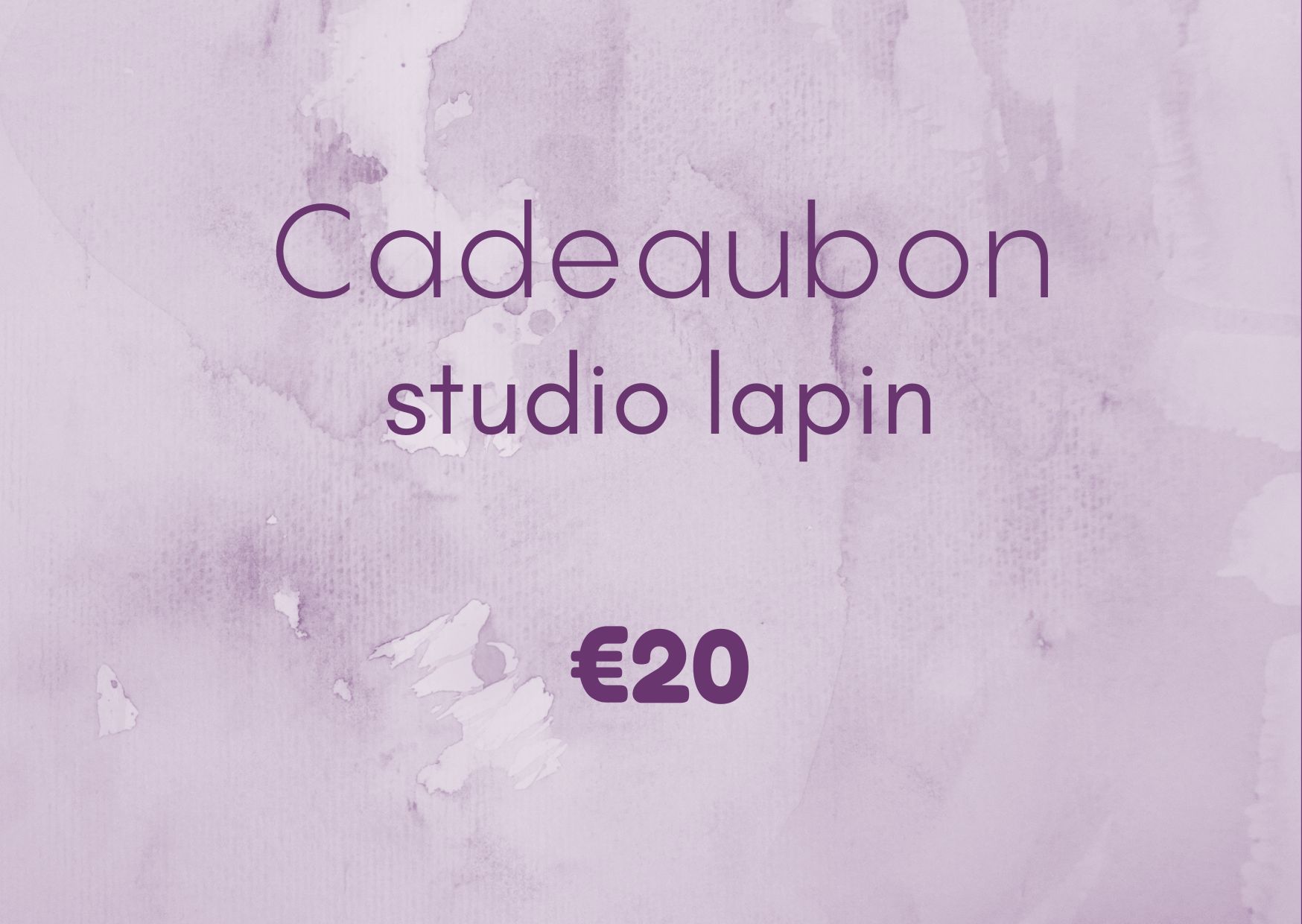 Cadeaubon 20 – Studio Lapin